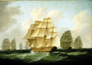Episoder från Napoleonkrigen (1803-1815): Richard Strachans förföljelse utanför Cape Ortegal (Spanien) den 4 november