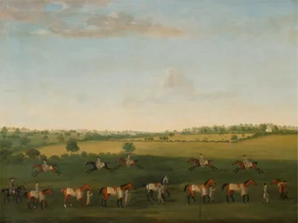 Sir Charles Warre Malets String of Race Horses at Exercise