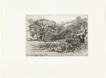 Landskap med en flock djur Hjorden Werrington (titel på objekt)
