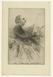 Självporträtt av Francis Seymour-Haden Porträtt av Francis Seymour Haden, nr. 4 (medan man målar)