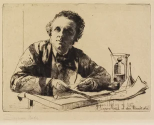 Porträtt av Francis Seymour Haden (nr 2) (Medan etsning), 1862