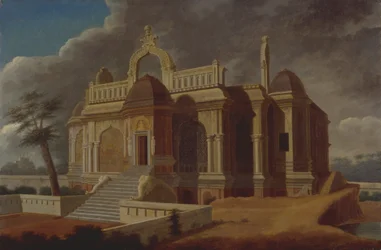 Mausoleum med stenelefanter