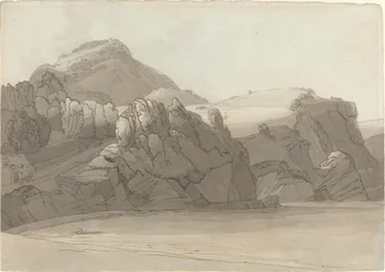 En stenig strand vid Coombmartin, Devon (Combe Martin Bay)