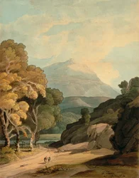Nära Maentwrog, norra Wales (akvarell på papper)