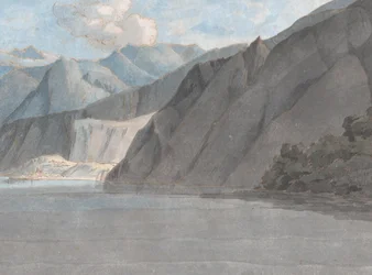 Utsikt över Comosjön med Monte Leoni, 27 augusti 1781.