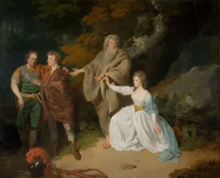 En scen ur Shakespeares stormen, 1787.