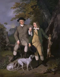 Porträtt av en idrottsman med sin son, 1779.