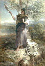A Spanish Goatherd (akvarell på papper)