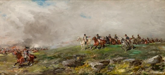 Napoleon i Austerlitz (olja på panel)