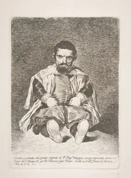 En dvärg en dvärg känd som El Primo efter Diego Velázquez, 1778.