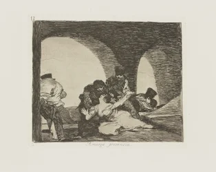 bitter närvaro. (Bittert att vara närvarande.), pl. 13 från serien The Disasters of War