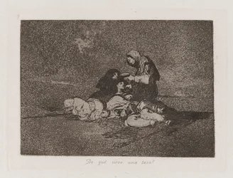 Av vad? servera en kopp? (What Is Use of a Cup?), Platta 59 från The Disasters of War