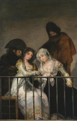 Majas på en balkong, ca. 1800-1810.