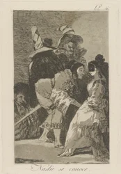 Nadie se conoce. (Ingen känner sig själv.), pl. 6 från serien Los caprichos