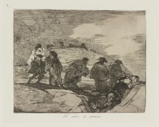 Ingen saben el camino. (De vet inte vägen.), pl. 70 från serien Los desastres de la guerra (Krigets katastrofer)