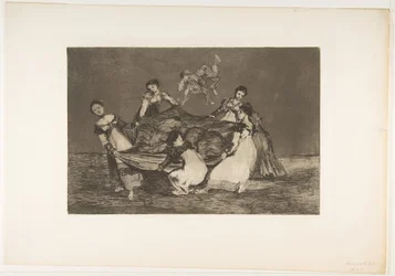 Tavla 1 från Disparates: Feminin dårskap, ca. 1816-23 utgiven 1864.