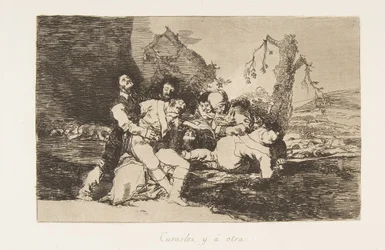 Platta 20 från The Disasters of War Los Desastres de la Guerra: Get t..., 1810 publicerad 1863.