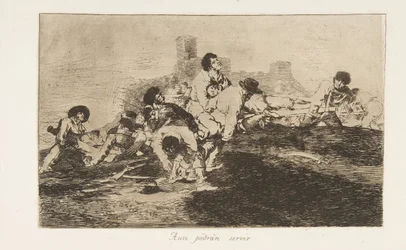Platta 24 från The Disasters of War Los Desastres de la Guerra: They ..., 1810 publicerad 1863.