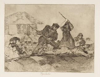 Platta 28 från The Disasters of War Los Desastres de la Guerra: Rabbl..., 1810 publicerad 1863.
