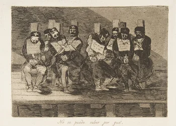 Platta 35 från The Disasters of War Los Desastres de La Guerra: One C..., 1810 publicerad 1863.