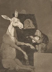 Plåt 41 från Los Caprichos: Varken mer eller mindre Ni mas ni menos., 1799.