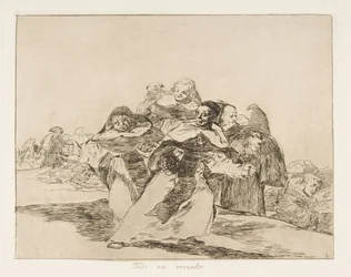 Platta 42 från The Disasters of War Los Desastres de la Guerra: Every..., 1810 publicerad 1863.