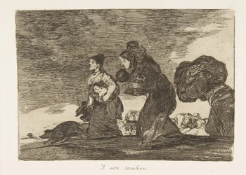 Platta 45 från The Disasters of War Los Desastres de la Guerra: And t..., 1810 publicerad 1863.