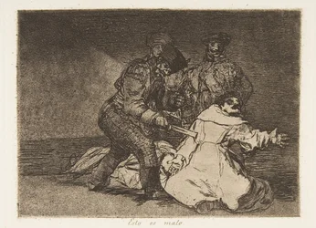 Platta 46 från The Disasters of War Los Desastres de la Guerra: This ..., 1810 publicerad 1863.