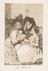 Plåt 57 från Los Caprichos: The filiation La filiacion., 1799.
