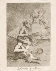 Tavla 70 från Los Caprichos: Devout Profession Devota profesion., 1799.
