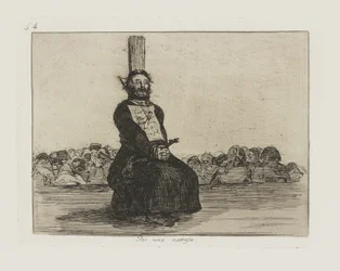 Med en rakhyvel. (På grund av en kniv.), pl. 34 från serien The Disasters of War