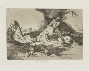 Se aprovechan. (De använder sig av dem.), pl. 16 från serien Los desastres de la guerra (Krigets katastrofer)