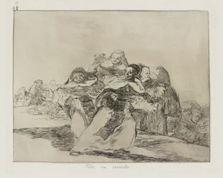 Allt blandas ihop. (Allt är Topsy-Turvy.), pl. 42 från serien The Disasters of War