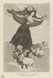 Volaverunt. (De har flugit.), pl. 61 från serien Los caprichos