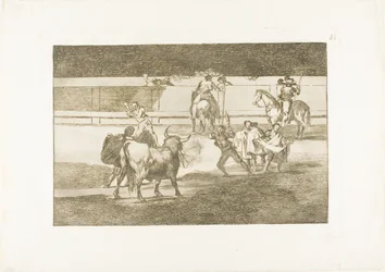 Banderillas med smällare, tallrik 31 från The Art of Bullfighting