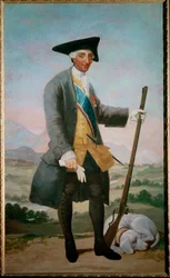 Carlos III i jaktdräkt (målning på duk)