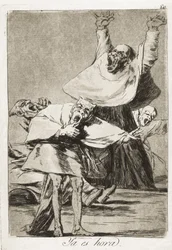 GOYA Y LUCIENTES, Francisco de (1746-1828). Det är dags. 1797-1799. (21 x 14