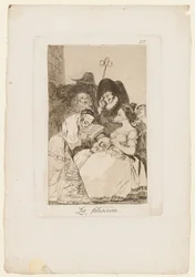 La Filiacion, tallrik från "Los Caprichos", 1799