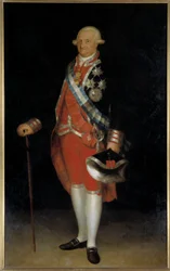 Porträtt av Karl IV, kung av Spanien (olja på duk)