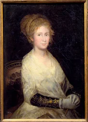Porträtt av Josepha Bayeu. Målning av Francisco De Goya (1746-1828)
