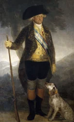 Porträtt av kung Karl IV av Spanien (1749-1819), sent 1700-tal, av Francisco Goya, olja på duk, 209x126 cm