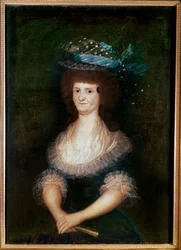 Drottning Maria Luisa Teresa av Parma, drottning av Spanien och maka till Carlos IV (målning på duk)