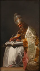 Saint Gregoire I le Grand - Saint Gregory the Great par Goya, Francisco, de (1746-1828). Olja på duk, storlek: 191,5x116