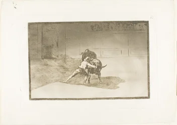 The Famous Martincho Places the Banderillas, Playing the Bull with the Movement of his Body, tallrik 15 från The Art of Bullfighting