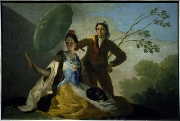 Parasollet - Målning av Francisco Goya y Lucientes