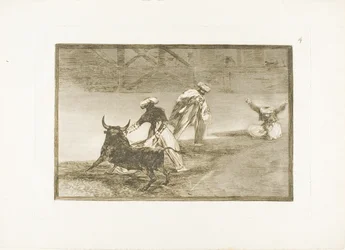 They Play Another with the Cape in an Enclosure, tallrik fyra från The Art of Bullfighting