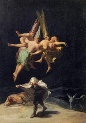 Vol de Sorcieres - Witches in Flight av Francisco de Goya (1746-1828)