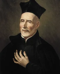 Calasanz, Saint Joseph (1556-1648). Spansk religiös man och pedagog. Saint Joseph Calasanctius (olja på duk)