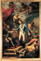 Karl IV av Spanien (1748-1819) utser Manuel Godoy (1767-1851) till amiral för flottan