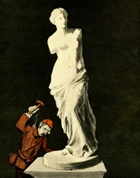 En okultiv engelsman slänger iväg på Venus de Milo, 1903